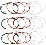 Colorful Classical Guitar Strings 3 full sets Clear Nylon for E-1st B-2nd G-3rd and Nylon Core Colorful Coated Copper Alloy Wound for D-4th A-5th E-6th