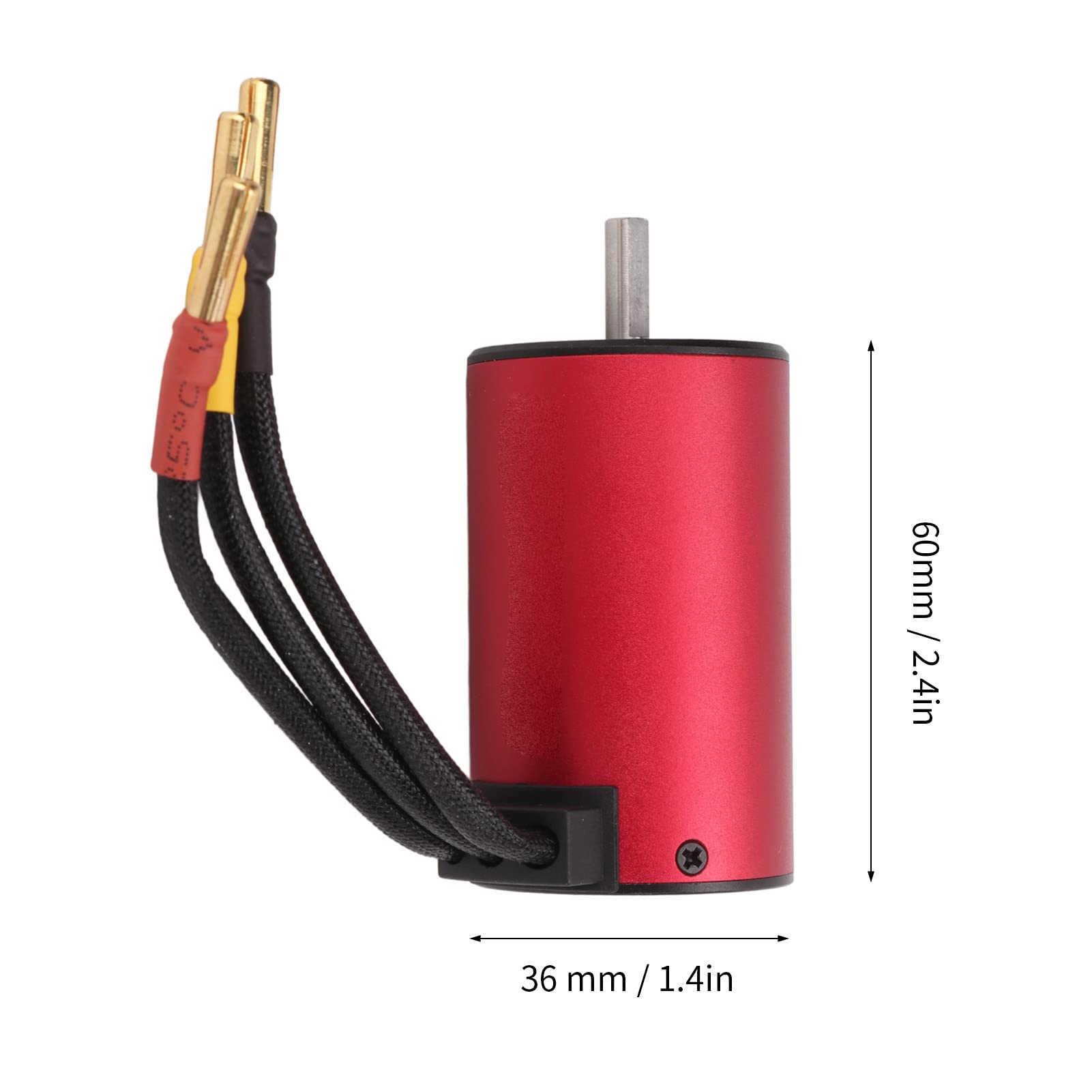 RiToEasysports Moteur sans Balais RC, Moteur sans Balais étanche en Alliage D'aluminium 2600KV pour Voiture Télécommandée 1/8 pour 1/10