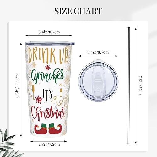 Miniatura 3 de Vaso de acero inoxidable aislado de 20 onzas con tapas y pajitas de acero inoxidable de doble pared aislada al vacío, taza de café de viaje, tapa a