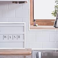 Vista 4 de Art3dwallpanels Recorte blanco de 30 pies para despegar y pegar para borde de azulejos de salpicaduras, recorte flexible autoadhesivo