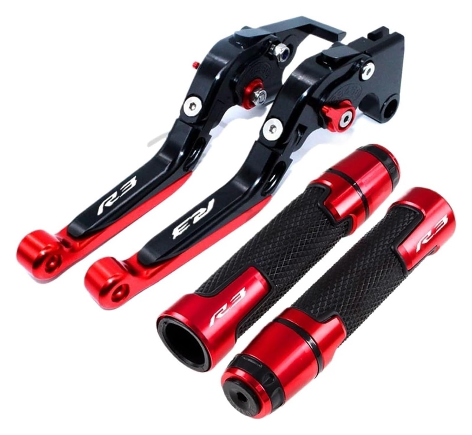 Asdghjf Color J For Yamaha Yzf R3 Yzfr3 2015-2020 Motorcycle Accessories Folding Brake Clutch Levers Handlebar Grips