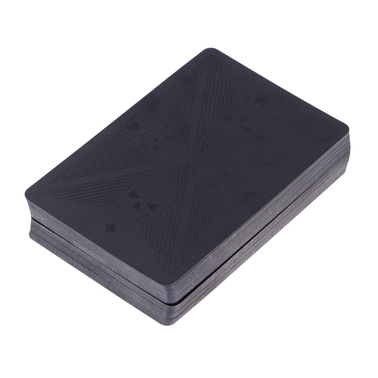Toyvian 3pezzi Carte Poker Nere Con Design Creativo Per Gioco Da Tavolo Casa e Ufficio Stile Teschio Massima Privacy e Resistenza Per Feste e Riunioni Familiari