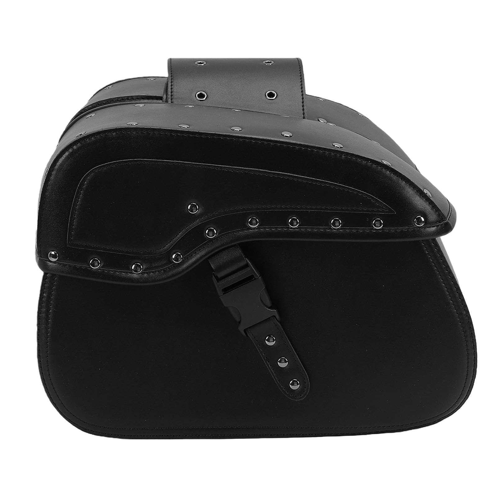 Akozon Borse Laterali per Moto Universali in Pelle PU Borse Laterali Impermeabili da 30 Litri con Design a Patta e Mantenimento della Forma per Softail V-Star Shadow