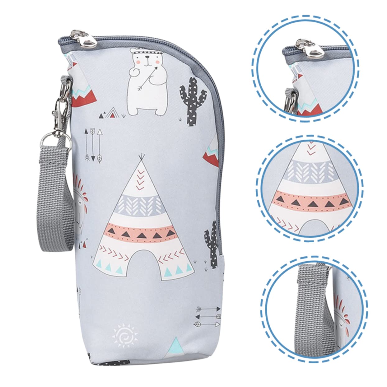 Toyvian 4pezzi Borsa Termica Per Bottiglie Di Latte Con Design Cerniera Accessorio Portatile Per Passeggini Isolamento Efficiente Per Ragazzo Ragazza Adatta Maggior Delle Bottiglie Sul