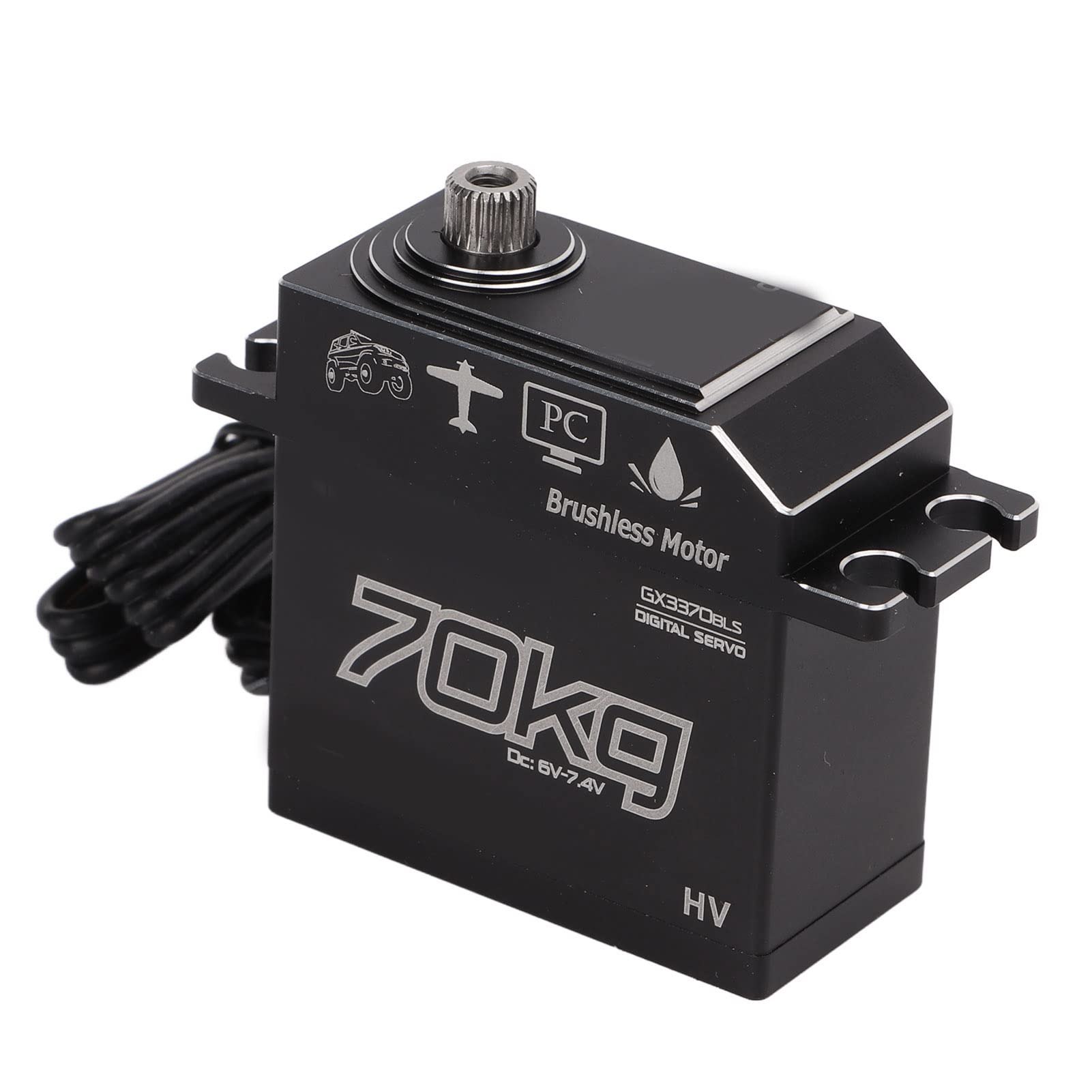 CHICIRIS IP67 Wodoodporny Bezszczotkowy Silnik Cyfrowy o Wysokim Momencie Obrotowym 70 KG do Samochodów SCX10 1/8 1/10 RC Metal Gear Trwały