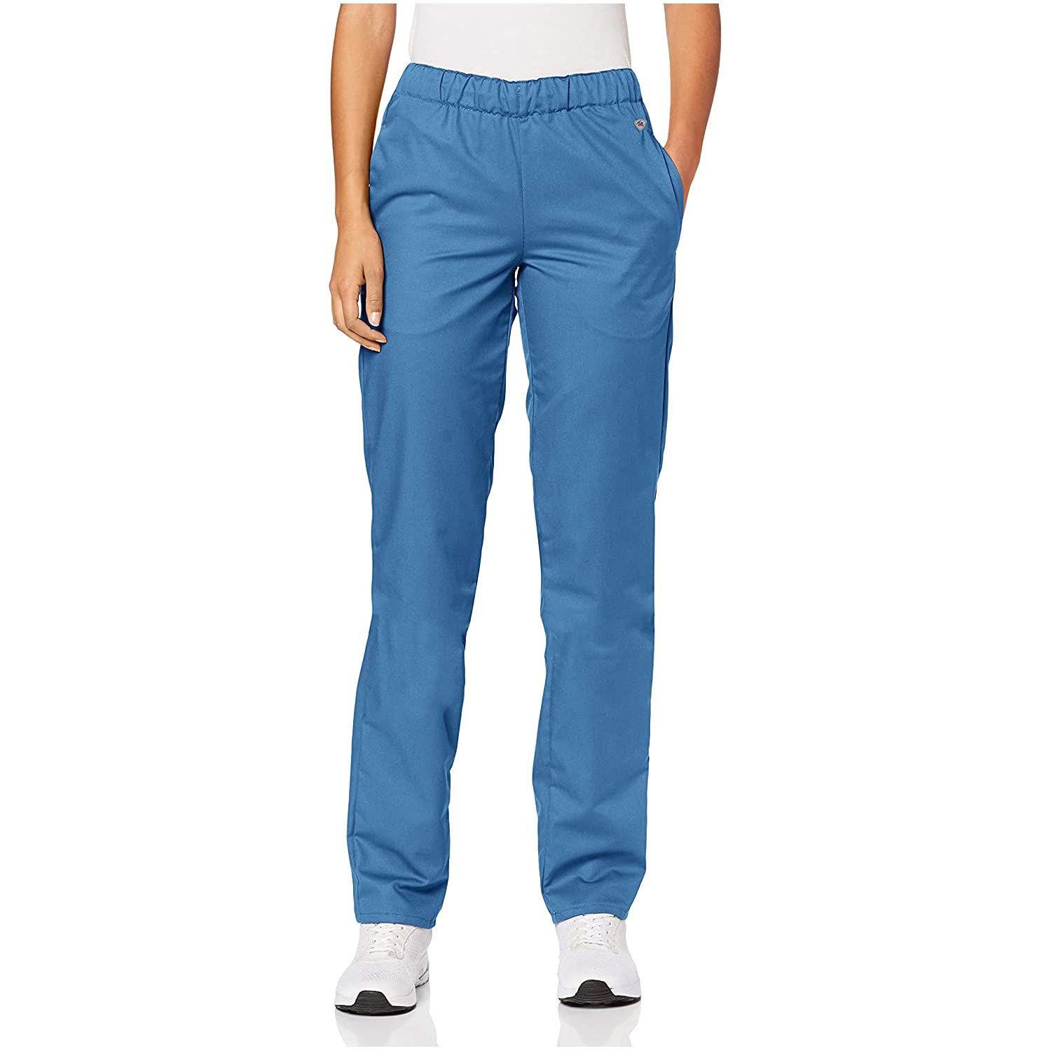 BP 1645-400-0116/Ln, Unisex trousers, with elasticated waist 215,00 g/m², fabric blend, Color azure blue, Size Ln