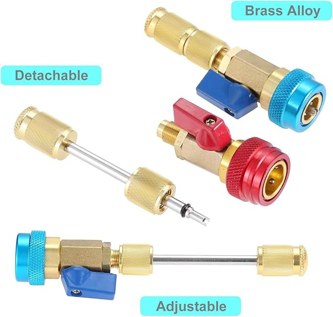 Juego de Herramientas para Válvulas R134A Removedor e Instalador miniatura 4