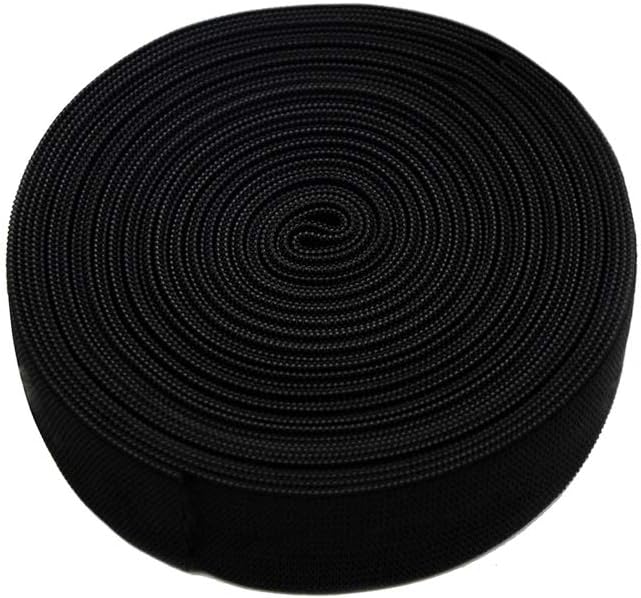 Black Elastic Band for Sewing Elastic Bands Spool High Elasticity Knitting Elastic Band Elastic Sewing Band for Sewing Wigs, Waistband, Craft DIY Projects (1 inch X 5.5 Yard)