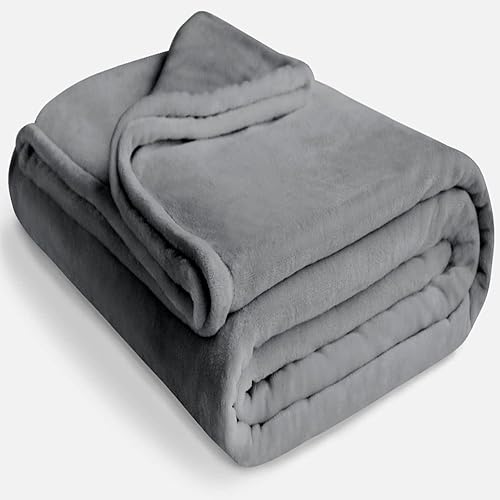 Miniatura 1 de ViscoSoft Manta de forro polar tamaño KingCal King, edredón suave y afelpado, diseño ligero, manta gris oscuro para sofá, cama, sofá, todas las