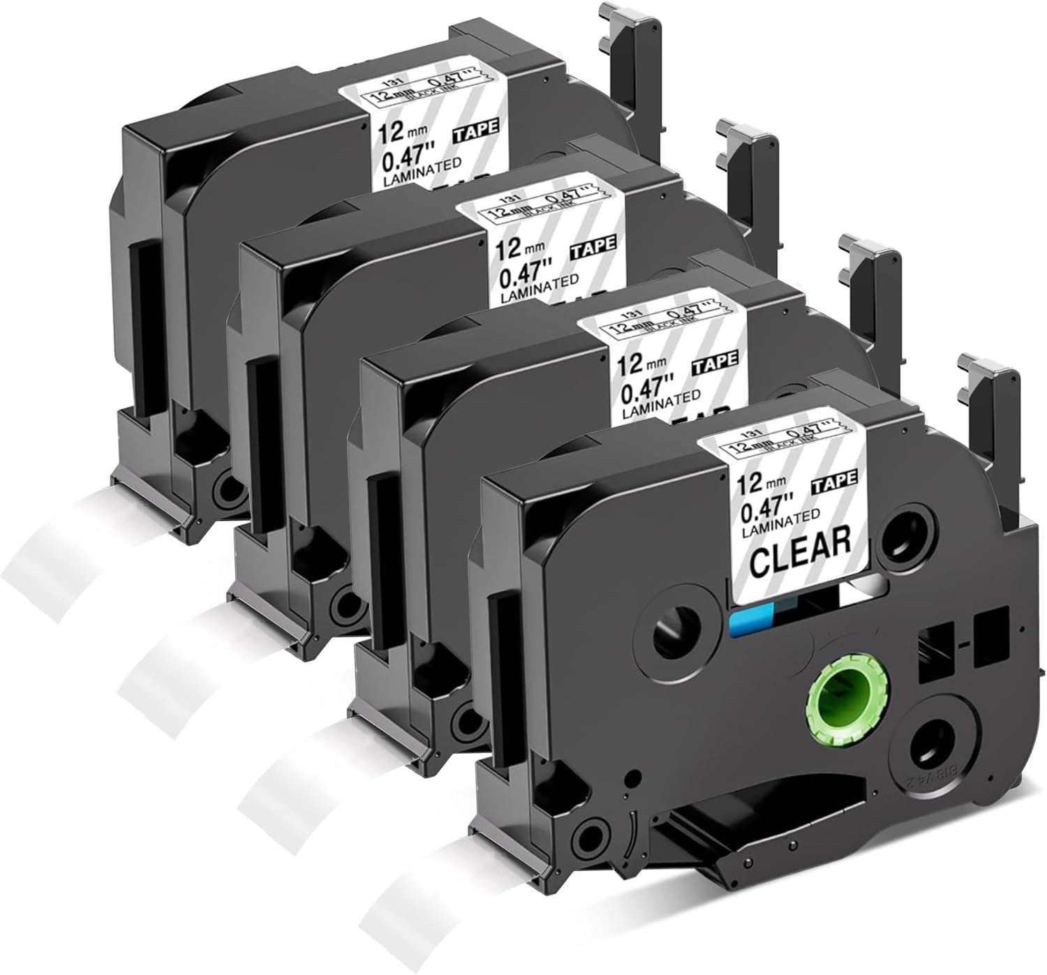 TZe-131 PTD220 Label Maker Clear Tape Replace for Brother TZ Tape 12mm 0.47 Laminated Clear Label Tape TZe131 Work with Brother P-Touch Label Tape