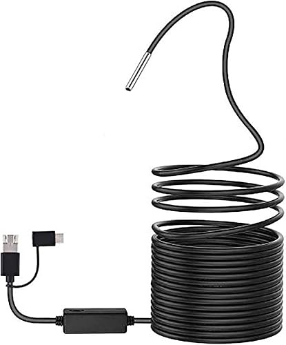 USB-Endoskop, 20 m, tragbar, 5,5 mm, HD, 3-in-1-Kamera, mit 6 verstellbaren LEDs