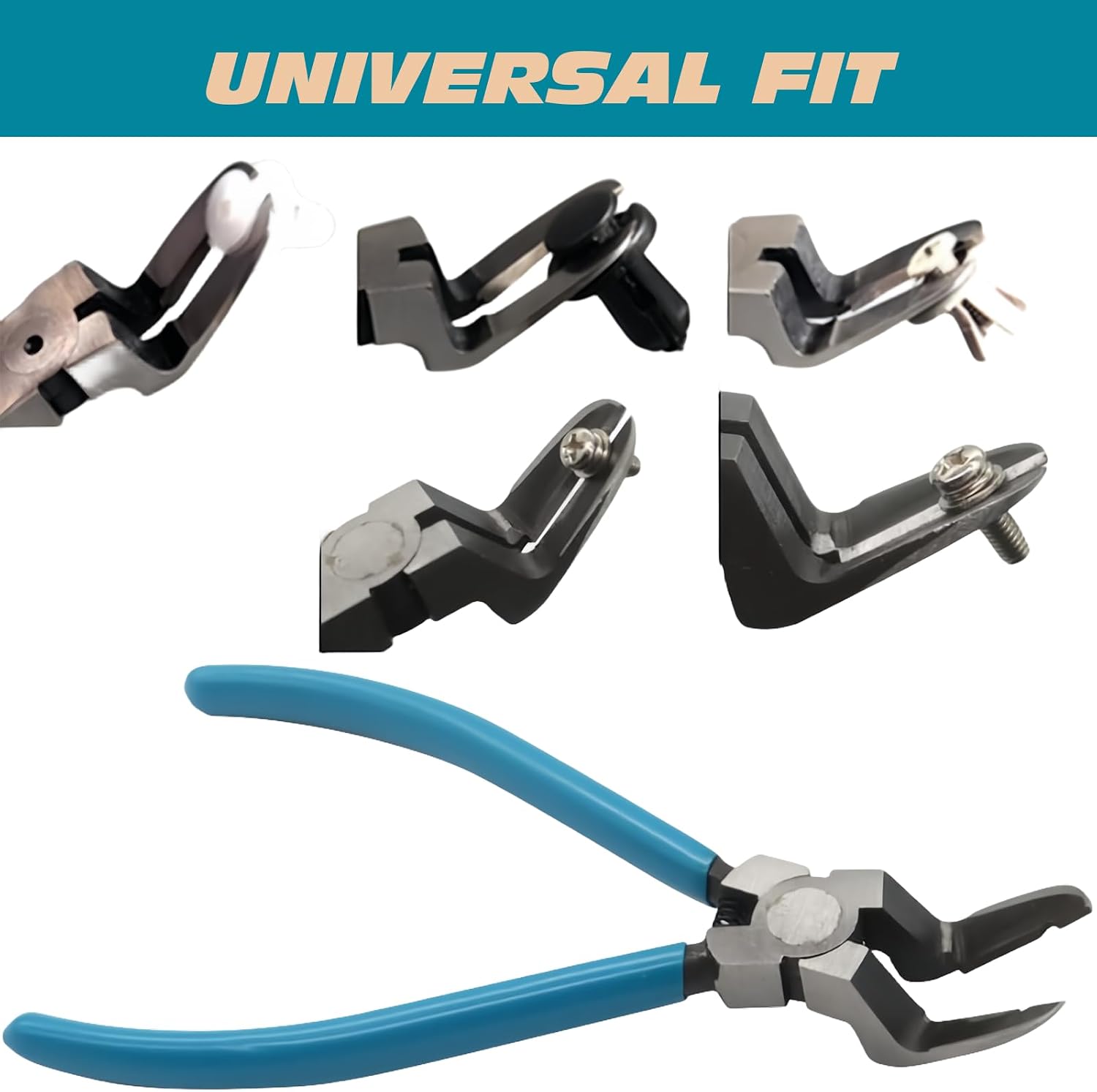 Panel Clip Pliers, Mutipurpose Diagonal Cutting Pliers,Car Door Panel Trim Clip Removal Plier Tool Rivet Clip Fastener Remover (Blue)