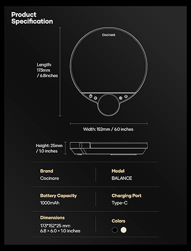 Miniatura 9 de Cocinare Balanza digital de café, control de precisión con tres modos asistencia de preparación, pesaje, competencia, báscula digital de cocina para