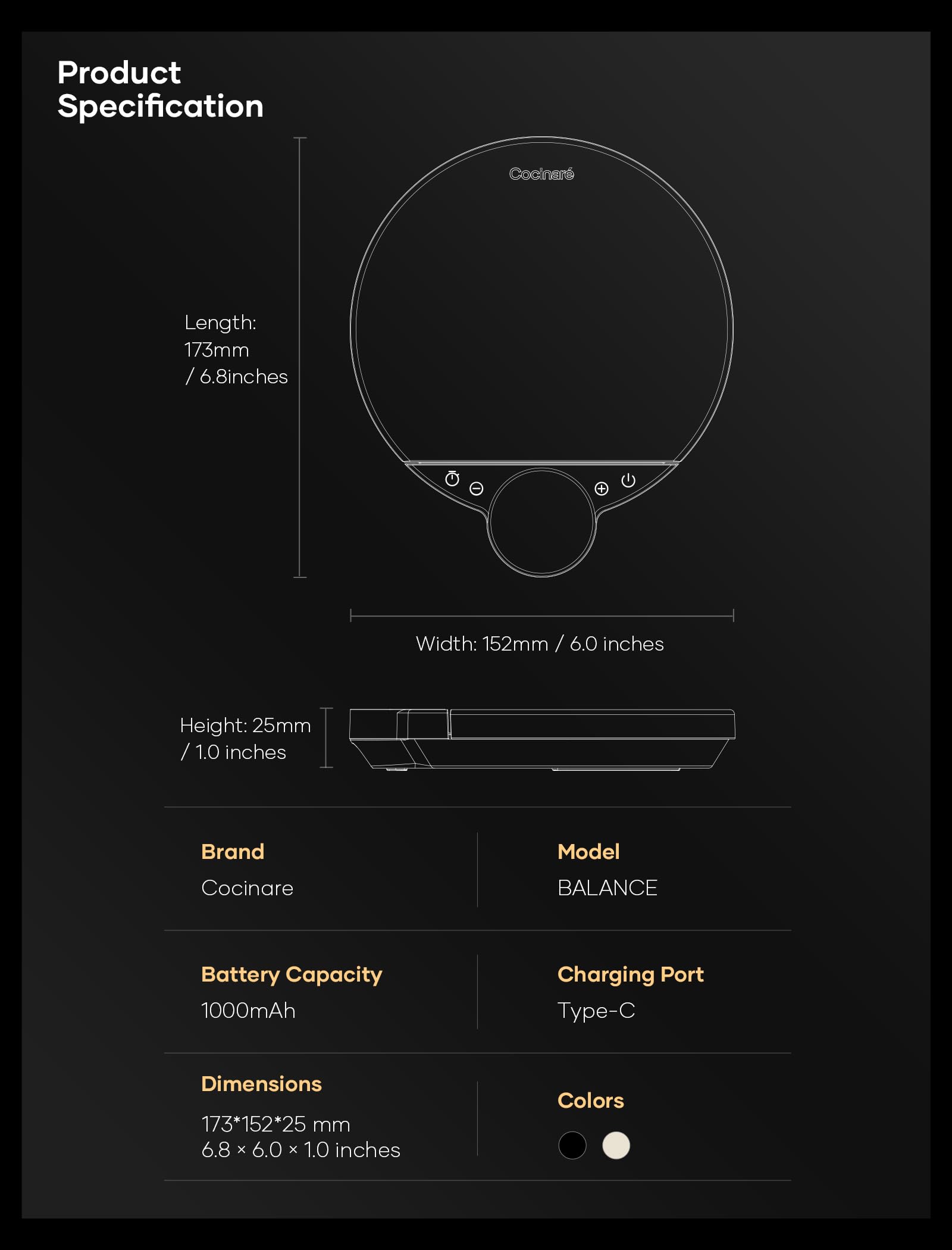 Cocinare Balanza digital de café Balance, control de precisión con tres modos (asistencia de preparación, pesaje, competencia), báscula digital de cocina para café y productos pequeños, hasta 3000 g