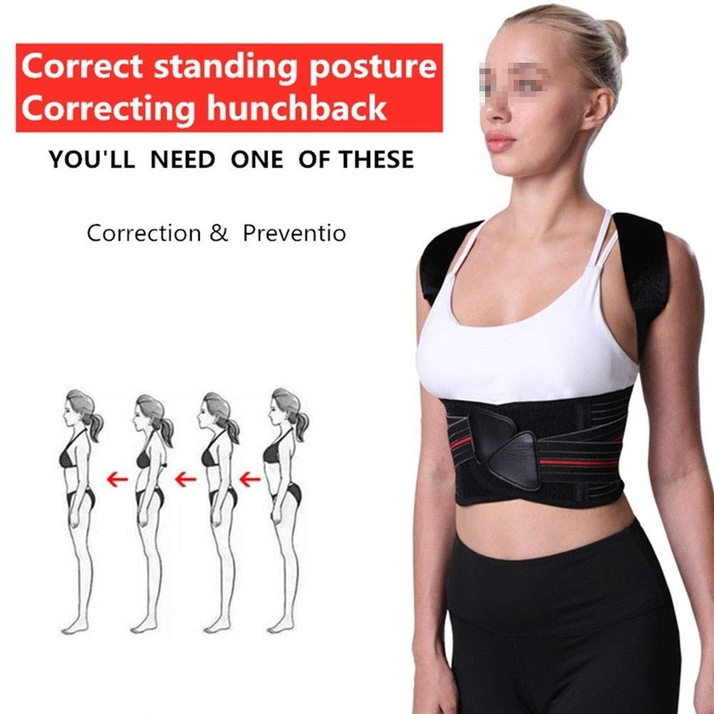 Correttore posturale Regolabile per clavicola Uomo Donna Tutore per la Schiena Spalla Supporto Lombare Cintura Correzione della Postura del Corsetto