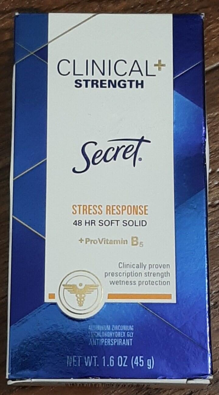 Secret Clinical Strength Clear Gel Deodorant Stress Response, 1.6 Oz (Pack of 2)