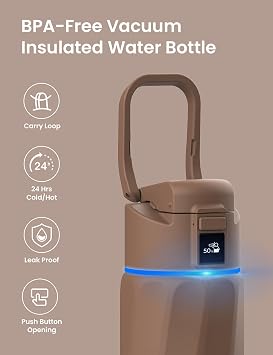 Boost 24 oz Smart Water Bottle Tendril + Boost 24 oz Bottle Mocha Bundle