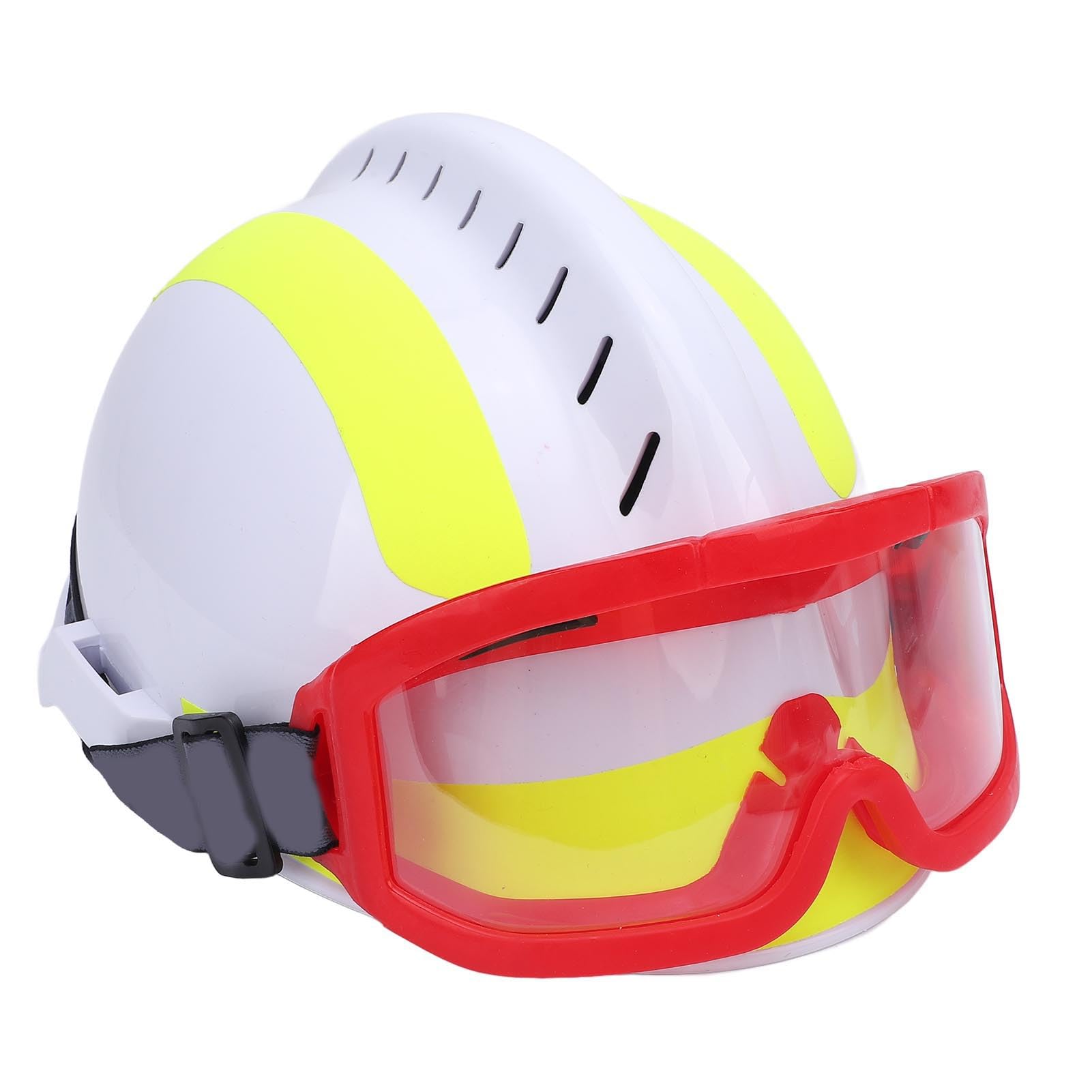 Bewinner Casco de Rescate para Trabajo en, Casco de Seguridad con Luz, PC Ventilada Ranurada, Ajustable, Reflectante de 360°, para Rescate de Emergencia en Caso de Terremoto, Incendio