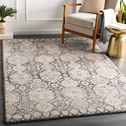 Mark&Day Area Rugs, 4X6 Geelbroek Updated Traditional Black Area Rug, Charcoal/Gray/Brown Carpet For Living Room, Bedroom Or Kitchen (4'3" X 5'7") #TOP9