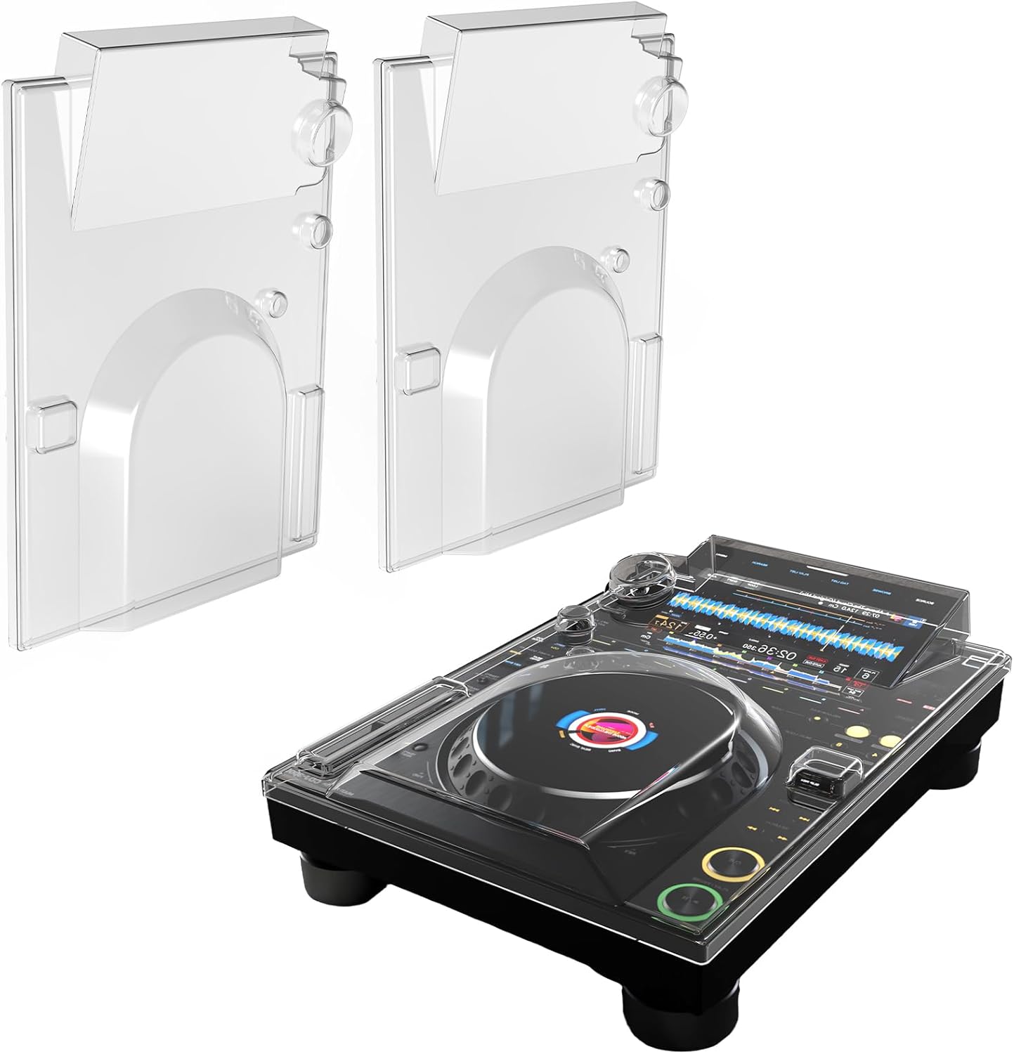 2-Pack Polycarbonate Cover for Pioneer DJ CDJ-3000, Hard Shell DJ Equipment Protective PC Pets-Scratch Proof Shield Lid Cover Protector for Travel