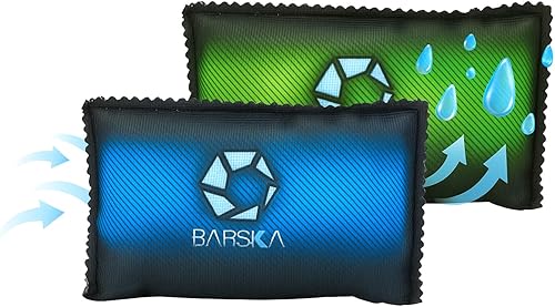 BARSKA Deshumidificador seguro de humedad para el hogar, cajas fuertes y automóviles, paquete de 2