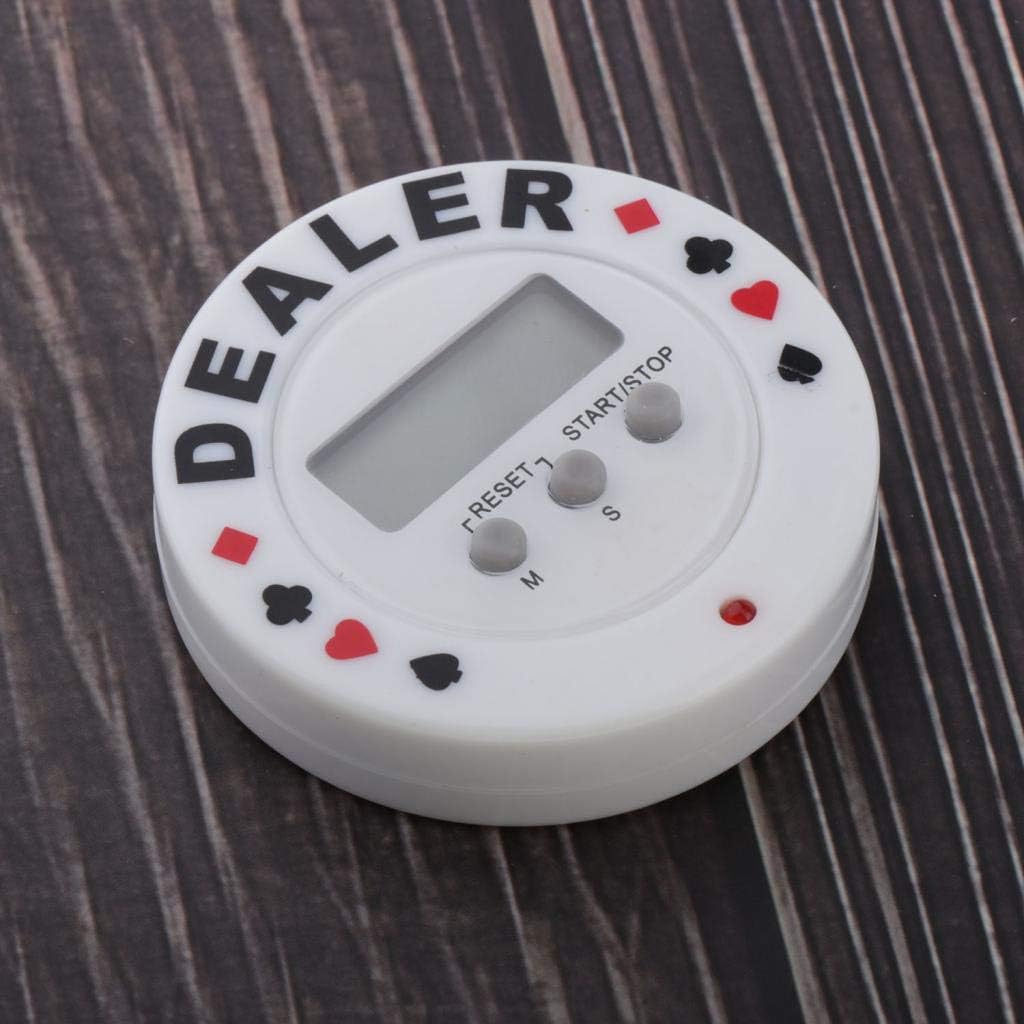 Digital LCD Programmable Electrical Timer Tournament Edition Dealer Poker Dealer Button Timer - Round Shape - - 