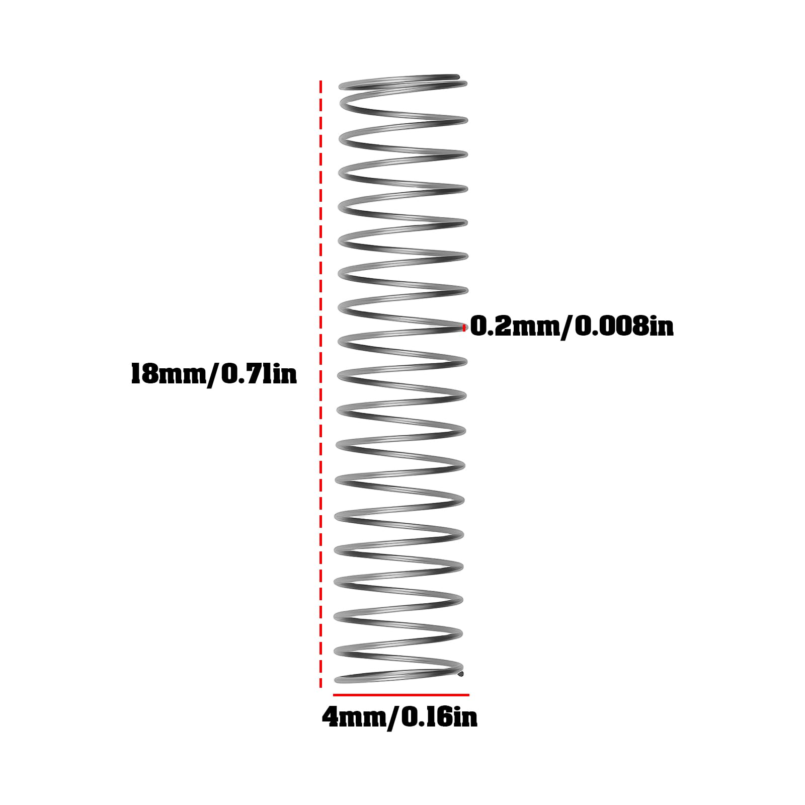 Create idea 10pcs Nail Gun Springs 18x4x0.2mm Replace 404411 Compatible with Paslode IM350 - Image 4