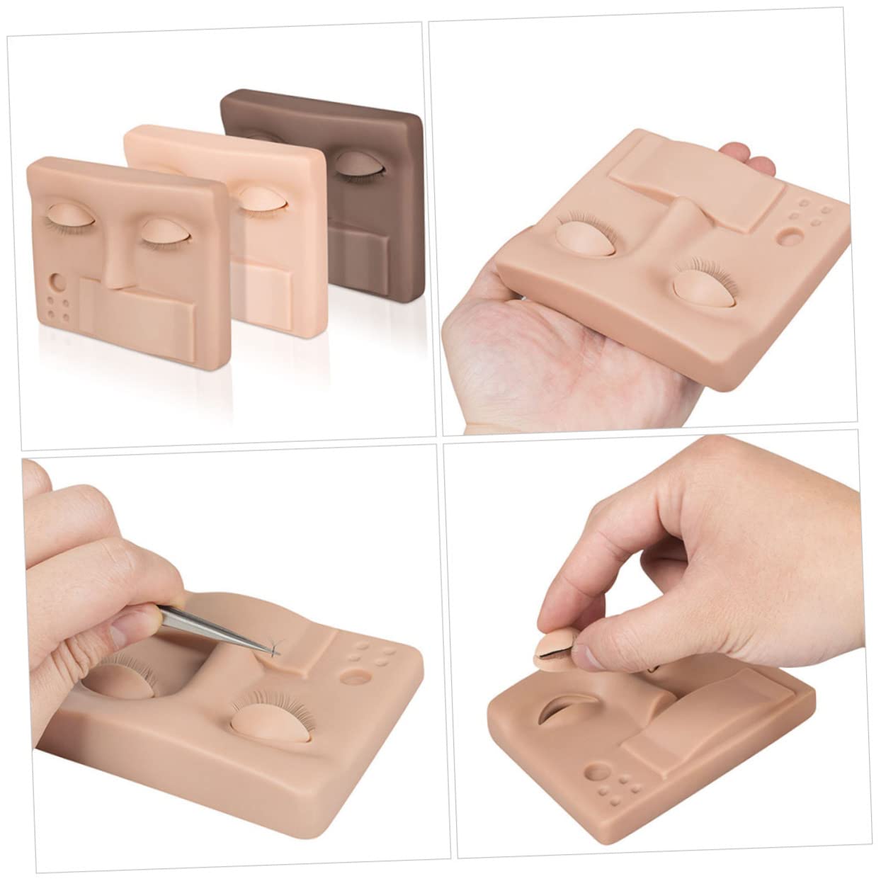 IWOWHERO Portable Lash Training Table Mannequin Head for Eyelash Practice Extensions