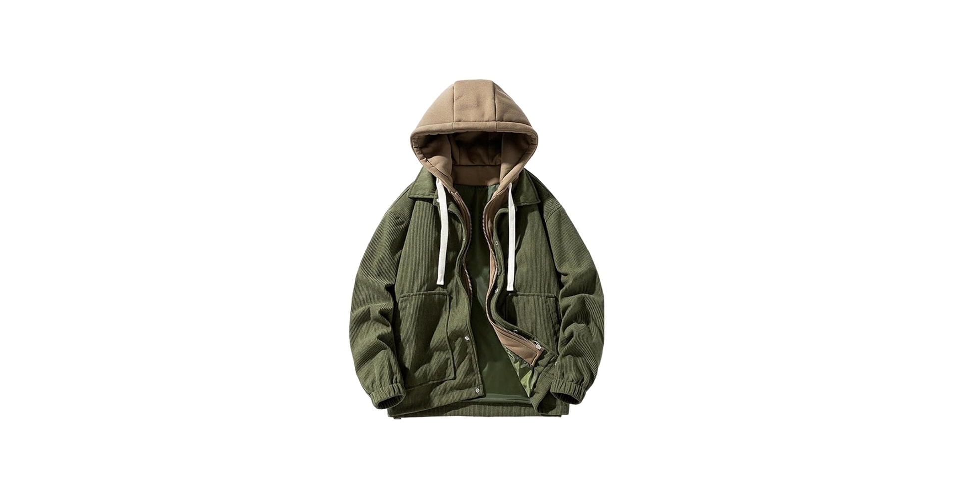 ジャケット・アウター fur hooded corduroy jacket FULL-ZIP HOODED CORDUROY SKATE JACKET (FV7394-281) - charlie