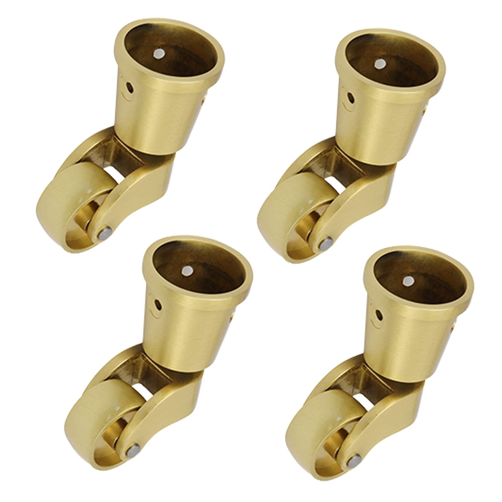Rotelle girevoli, Set di 4 pezzi mobili in stile vintage con tazza girevole rotonda in ottone antico