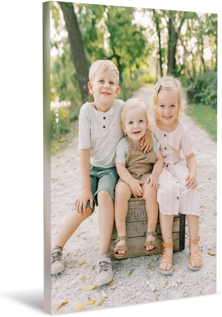wallart777 Create Personalized Wall Art with Your Photo on Canvas - Custom Canvas Prints for Wedding - Personalized Canvas Pictures for Wall to Print Framed (12" X 18")