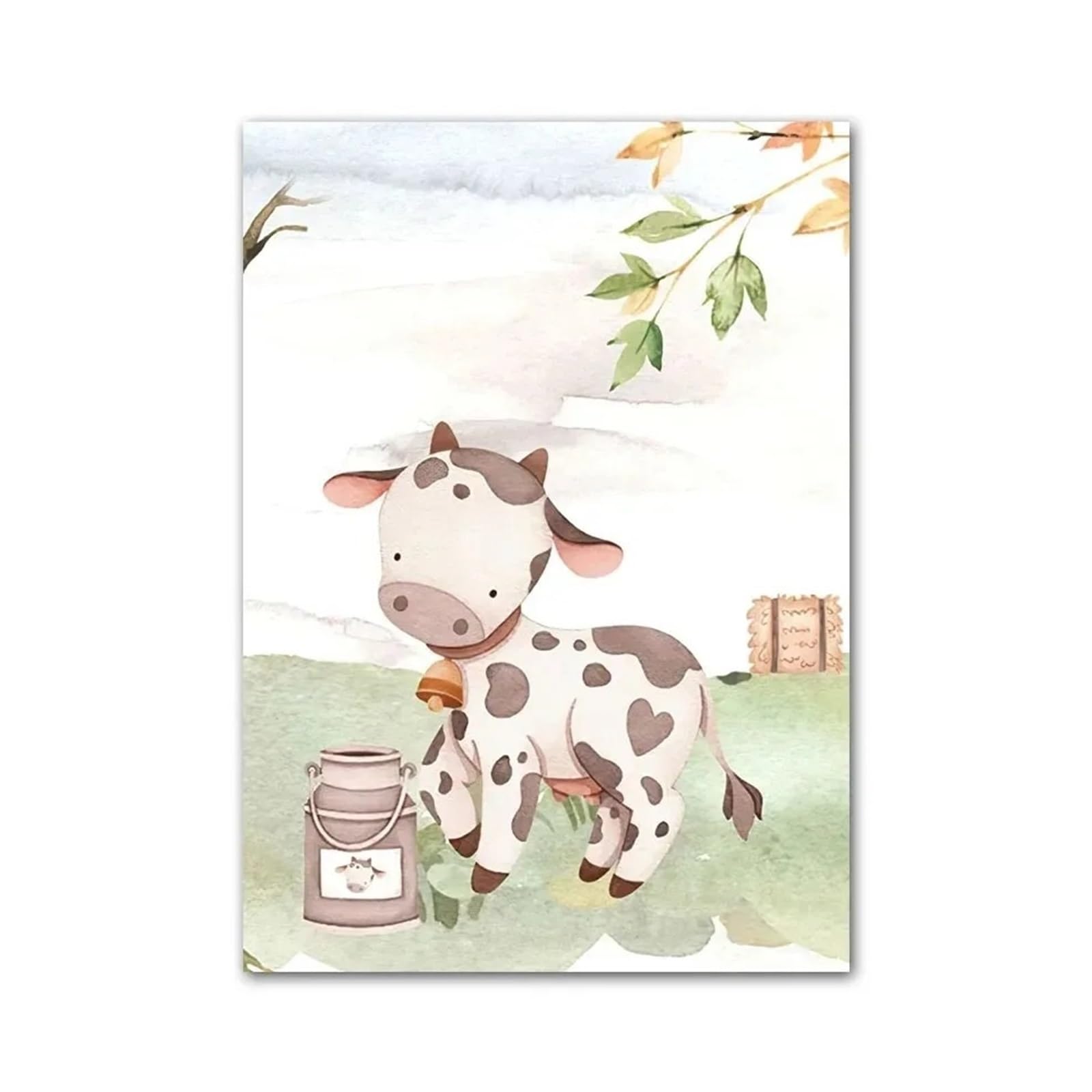 Peinture moderne animaux de ferme pour salon et cuisine 40x60