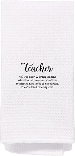 Regalos para profesores, regalos de agradecimiento para profesores, toallas de cocina para profesores, toallas de tejido gofre de definición para