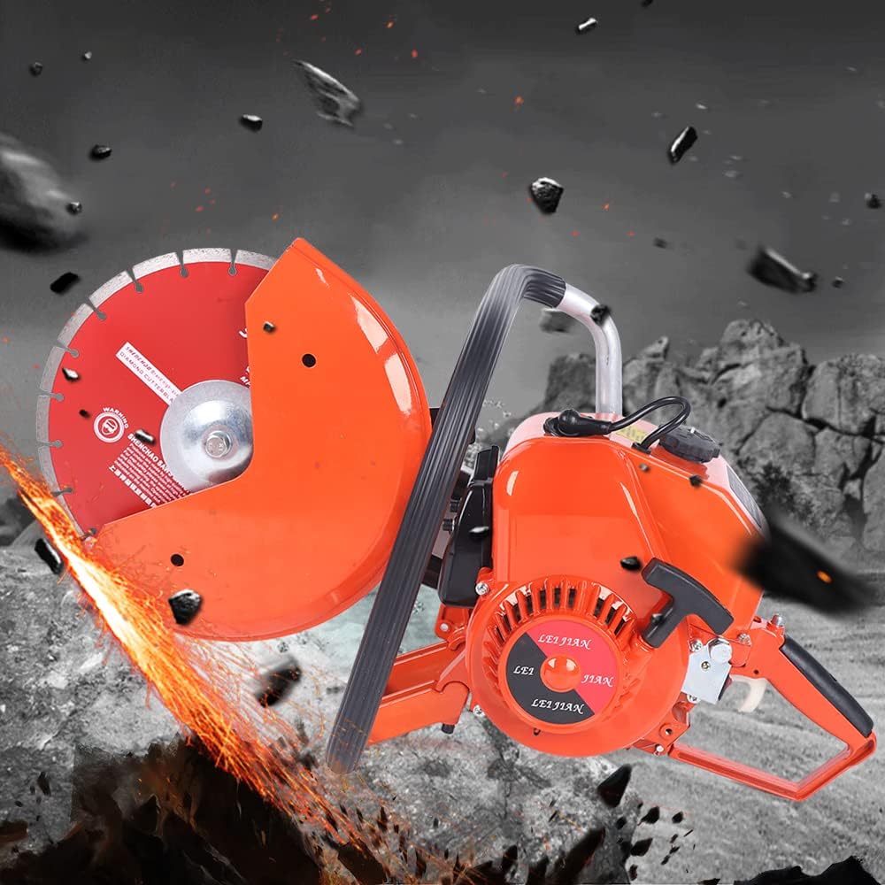 Single Cylinder Two Stroke Gasoline Toothless Saw 12 Inch Cutting