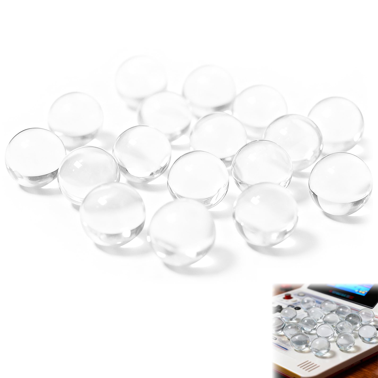 Glass Marbles 20PCS 10mm Clear – Solid Round Marble Beads – Mini Marbles for Games Pinball Machine – Vase & Fish Tank Fillers for Home Decoration-image-9