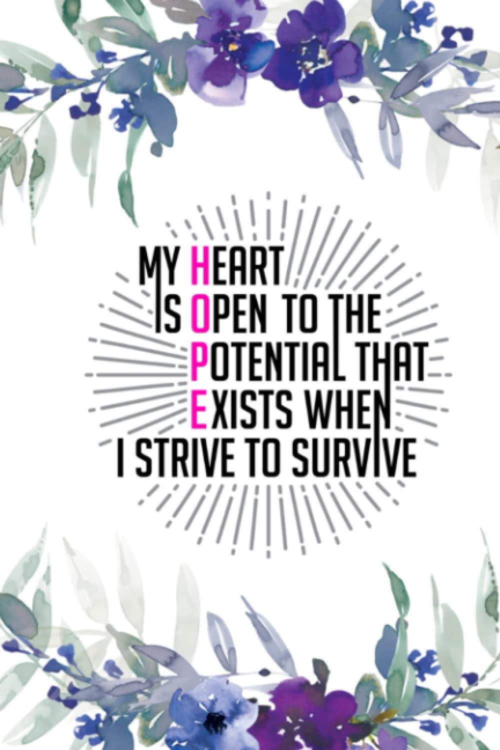 MY HEART IS OPEN TO THE POTENTIAL THAT EXISTS WHEN I STRIVE TO SURVIVE: Breast Cancer Journal With Inspiration Quotes - Notebooks - Journals for Women & Girls