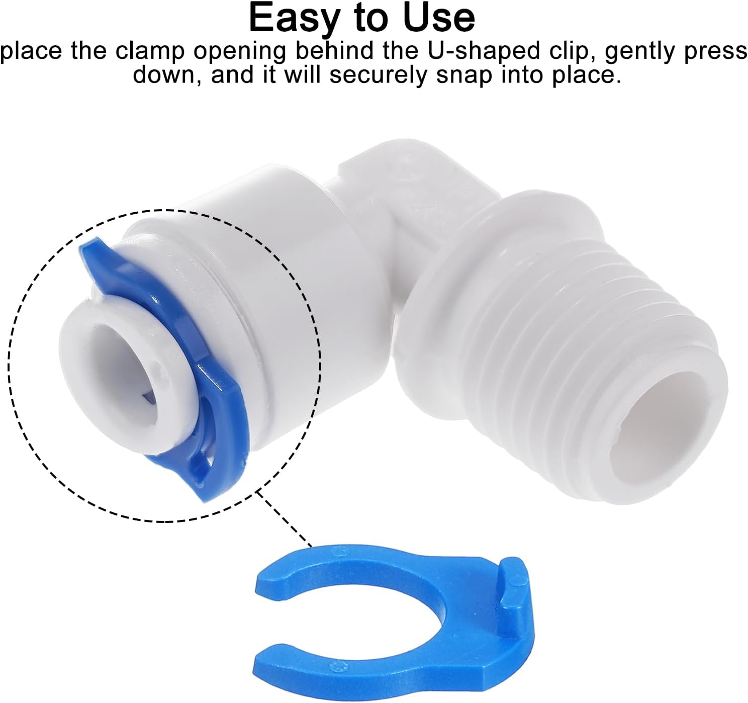 uxcell 40Pcs 1/4 Inch 3/8 Inch Locking Clip Set for RO Water Filtration Systems Tube Quick Connect Lock Clamps Fitting Replacement Parts, Blue