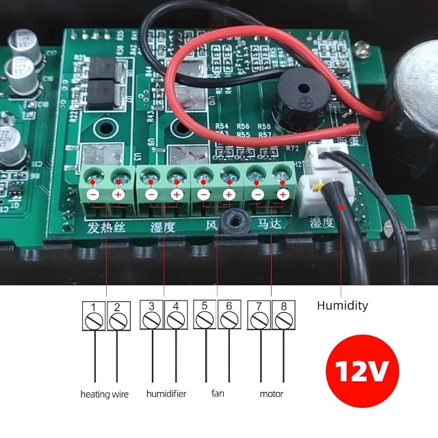 Foto 8 de 8 de TsoLay ZFX-W9002 Termostato Inteligente Incubadora de Control de Temperatura y Humedad Digital 360 Volteo…