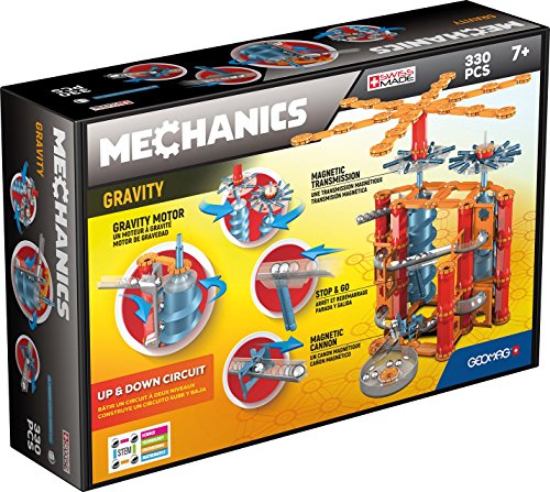 GEOMAG – MECHANICS GRAVITY 330 Teile - Up & Down Circuit – Magnetisches Konstruktionsspiel für Kinder ab 7Jahren - Magnetische Bausteine - 3D Konstruktion - STEM - Schweizer Fertigung