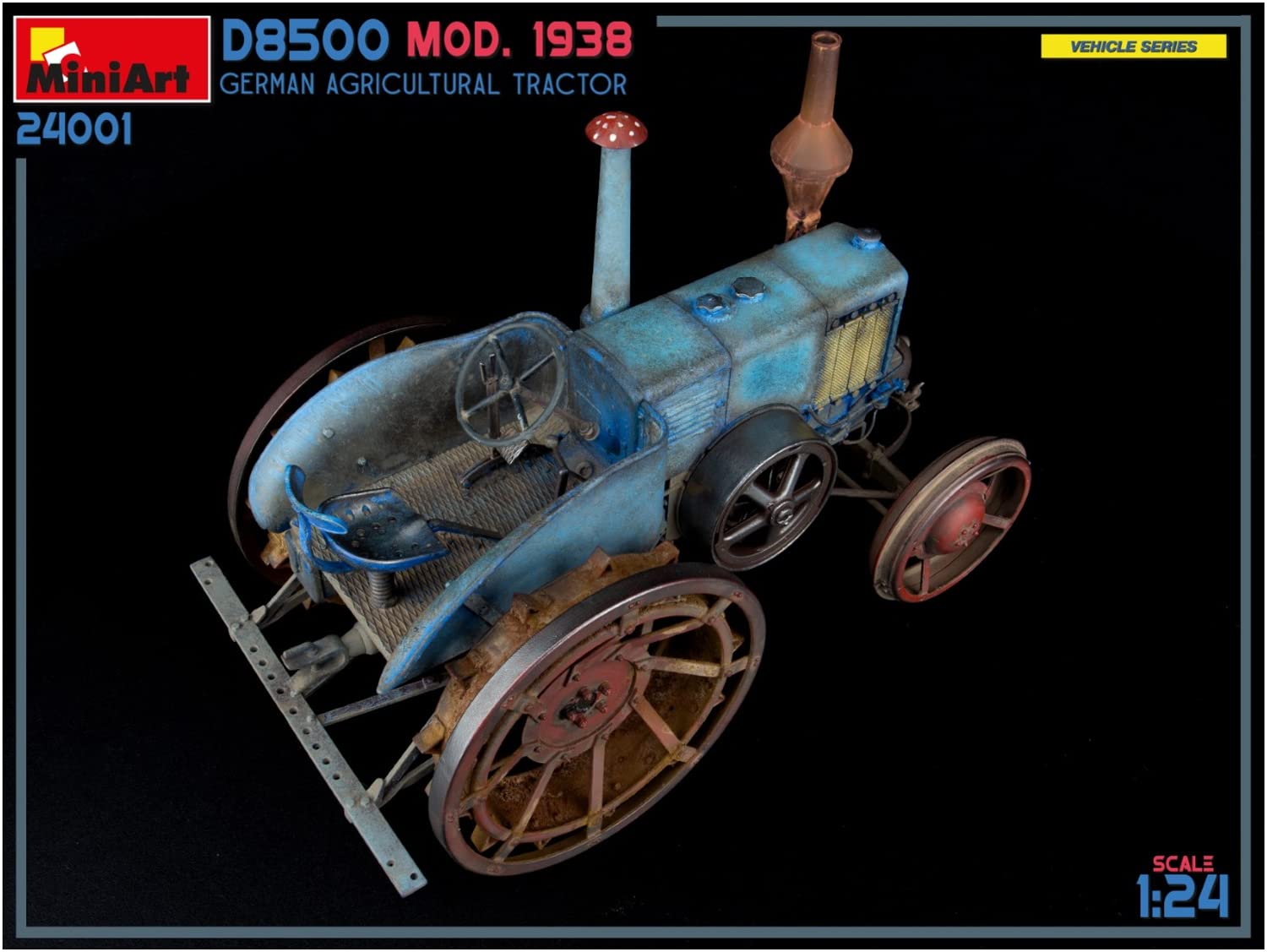 MiniArt 24001 1:24 DT. Tracteur agricole D8500 Mod. 1938- Reproduction fidèle, modélisme, kit Plastique, Bricolage, Hobby, Collage, kit modèle réduit, Assembler, Non Peint