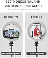 Vista 2 de BoxWave Soporte y soporte compatible con Blackview A53 – RingLight SelfiePod, brazo extensible para selfie stick con anillo de luz – negro azabache