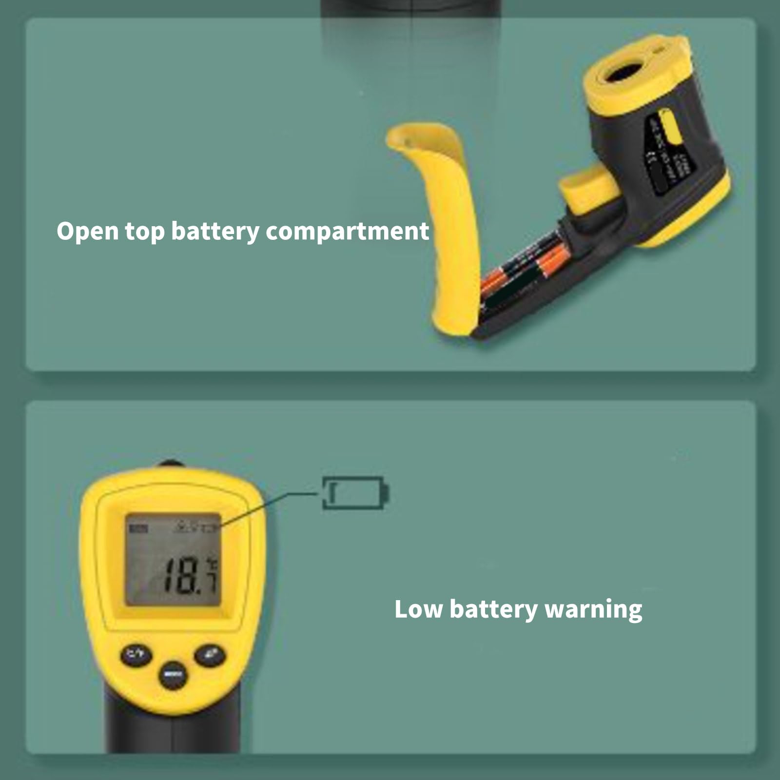 Contactless Ultrared Misuratori di Temperatura Con Emissività Regolabile Per Misurazioni Di Superficie Precise, Facile Da Usare Display Digitale Retroilluminato