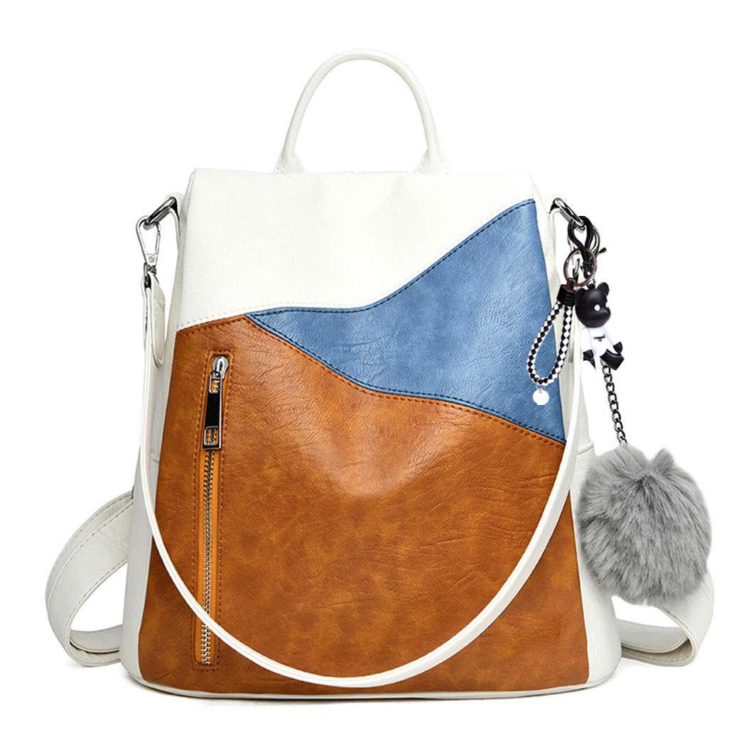 BUKESIYI Donna Borsa Zaino Elegante Zainetto Borse a Tracolla Zaini Antifurto Zainetti 2024 PU Pelle IT78163 Marrone