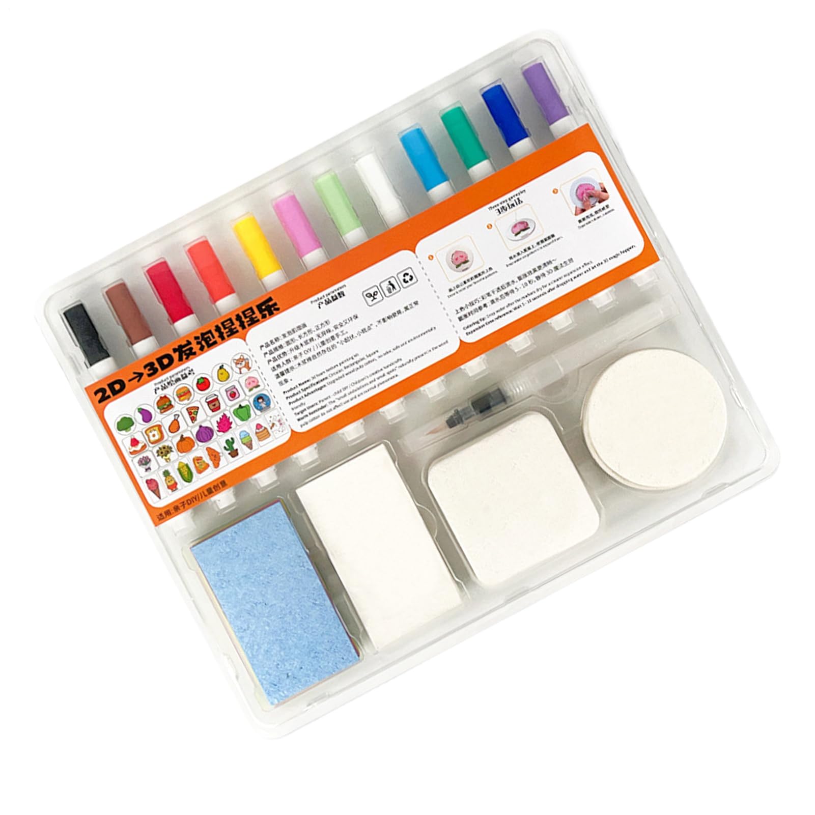 Kit de peinture en mousse 3D doux avec marqueur pour décoration et activités d'art plastique