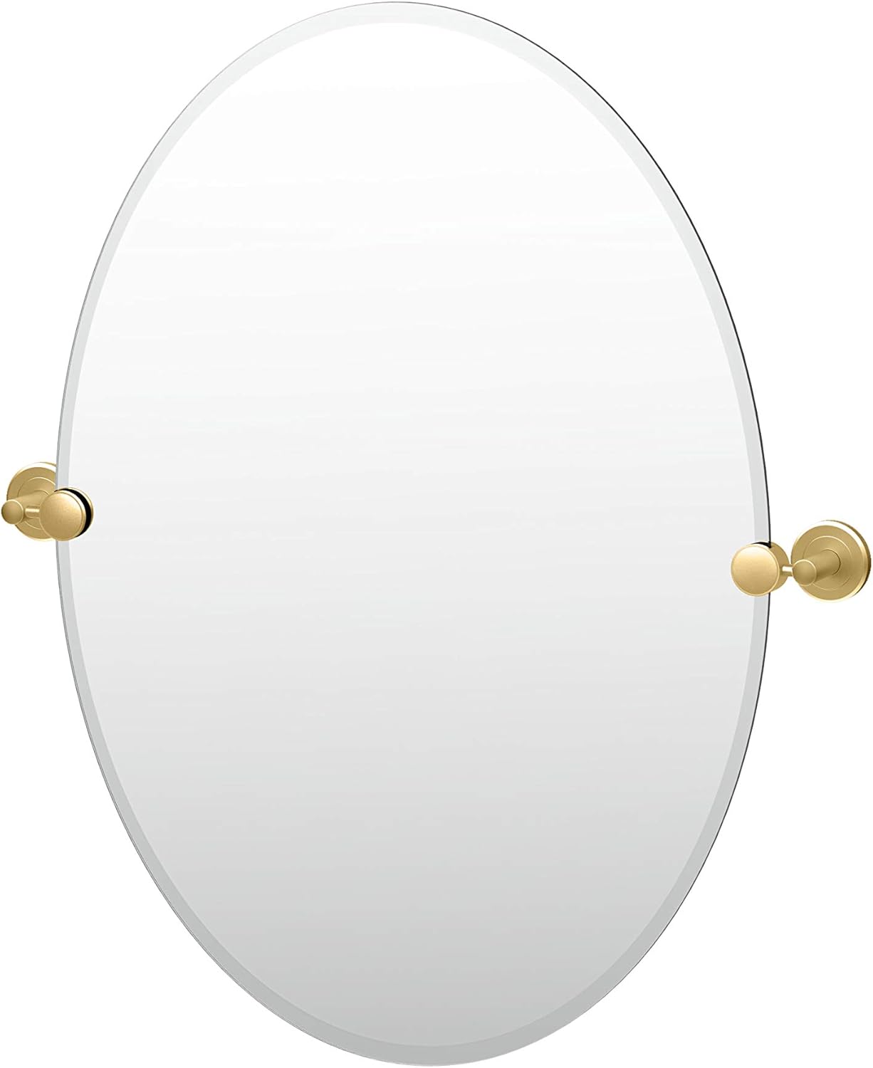Gatco 4239 Latitude II 26.5" H Oval Mirror Brass Brushed Brass 26.5"L x 24"W Latitude II