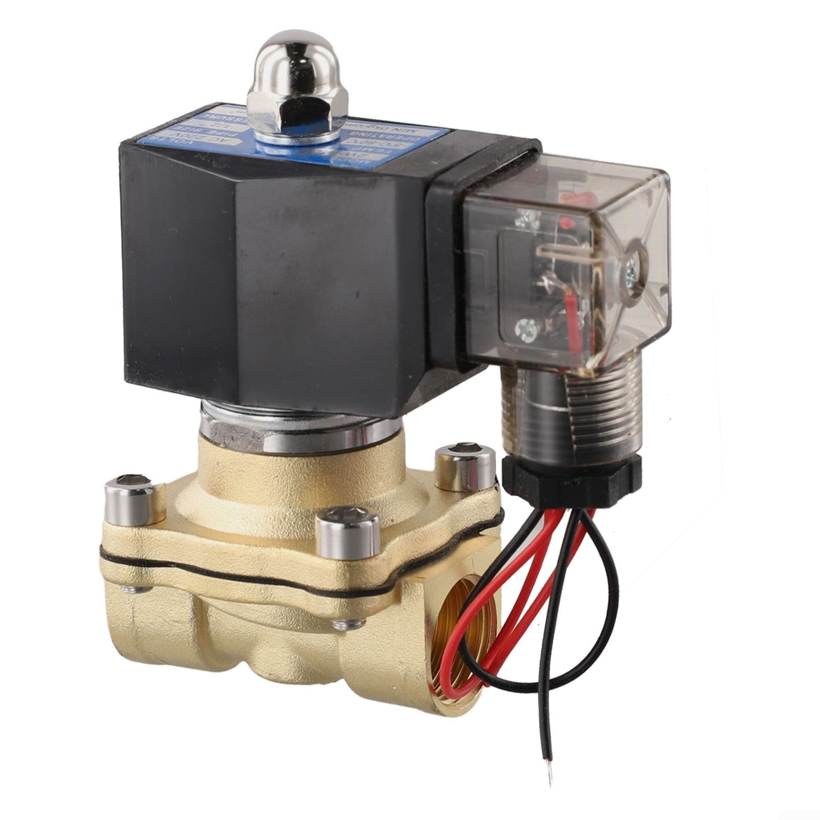 Électrovanne en laiton massif 1/2 CA 220V pour l'arrosage automatique et l'air comprimé