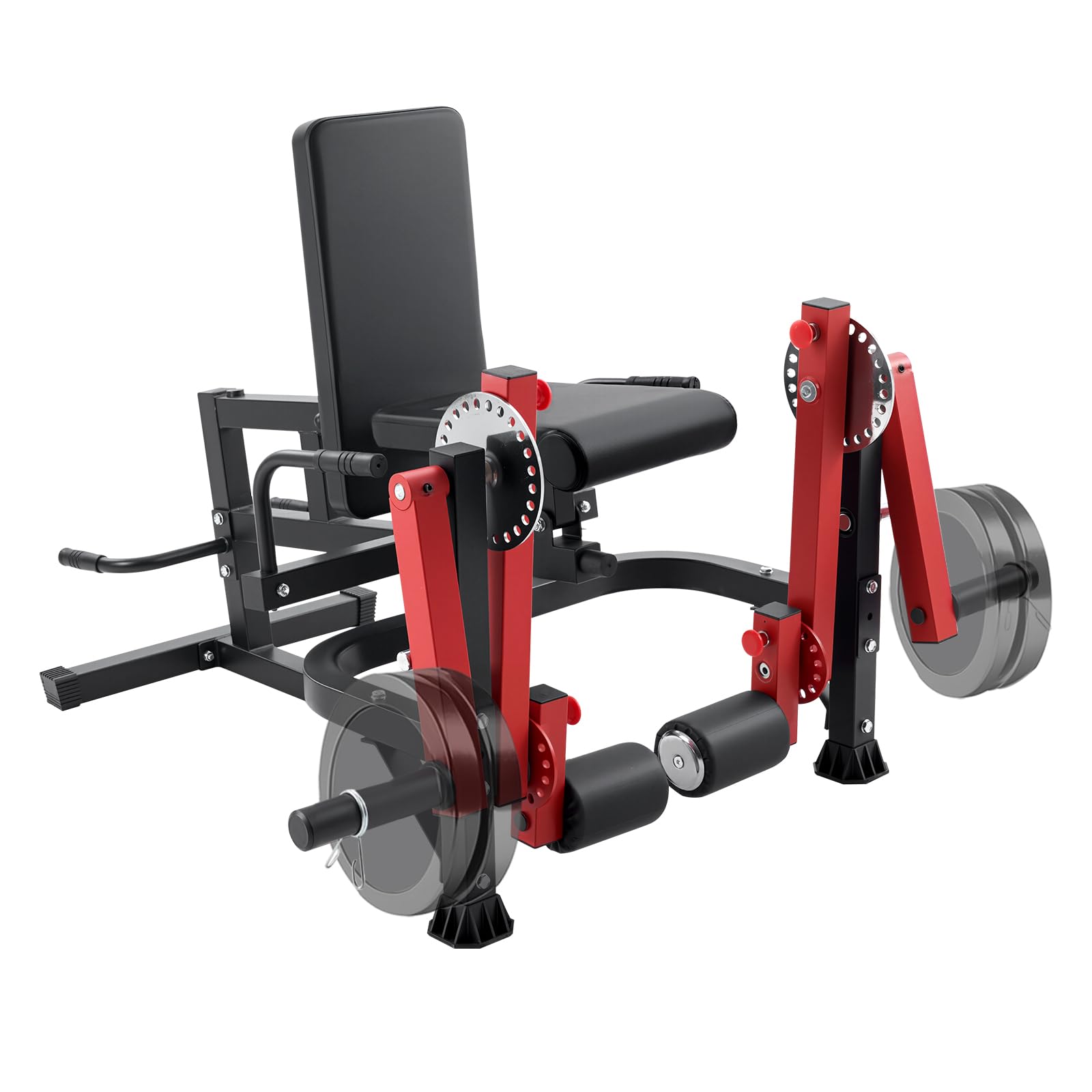VEVOR Máquina de extensión de piernas y rizos, extensión giratoria de piernas sentadas para muslo, equipo de ejercicios especiales ajustable para la parte inferior del cuerpo, banco de entrenamiento