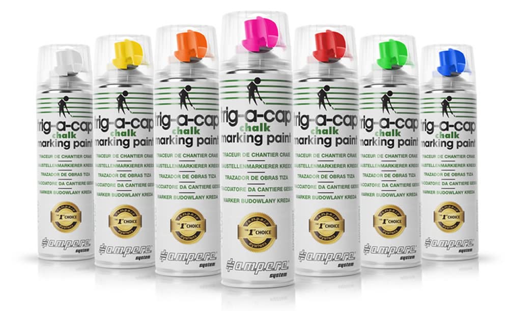 a.m.p.e.r.e.12er Pack Kreidespray ORANGE TRIG A CAP für temporäre Markierung, wasserlöslich