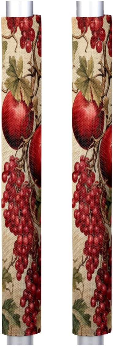 Pomegranate Grapes Refrigerator Handle Covers Set of 2 Washable Fridge Door Handle Cover Modern Rustic Kitchen Appliance Handle Covers for Refrigerator Dishwasher Stove Oven Kitchen Decor