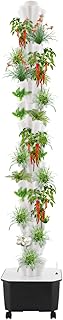 70 Löcher Hydroponic Tower, 14 Etagen Tower Growing System Kit, Hydroponisches Anbausystem mit Hydratationspumpe, Garten Hydroponischer Turm mit 25L Wassertank, Geeignet für Obst, Gemüse